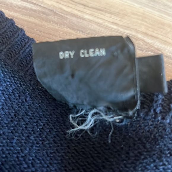 Vintage Pierre Cardin sweater sequins beaded patches navy blue size 40 - Picture 10 of 14